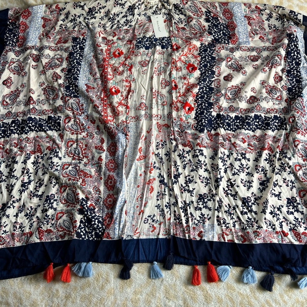 Floral Patchwork Swim Coverup